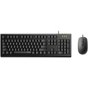 Rapoo Wired Keyboard & Mouse Black Rapoo Wired Keyboard & Mouse Black