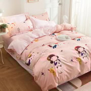 DEALS FOR LESS - Queen/Double Size, Duvet Cover, Bedding Set of 6 Pieces, Cute Girl Design, 1 Duvet cover + 1 bedsheet + 4 pillow covers. DEALS FOR LESS - Queen/Double Size, Duvet Cover, Bedding Set of 6 Pieces, Cute Girl Design, 1 Duvet cover + 1 bedsheet + 4 pillow covers.