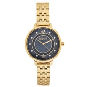 Ecstacy Gold Stainless Steel Analog Watch For Women E9504-GBGMB
