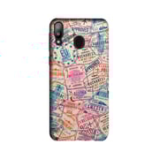 Immigration Stamps Beige - Sleek Case for Samsung M20 Immigration Stamps Beige - Sleek Case for Samsung M20