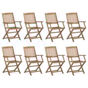 vidaXL Folding Outdoor Chairs 8 pcs Solid Acacia Wood vidaXL Folding Outdoor Chairs 8 pcs Solid Acacia Wood