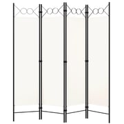 Vidaxl 4-panel Room Divider Cream White 160x180 Cm Vidaxl 4-panel Room Divider Cream White 160x180 Cm