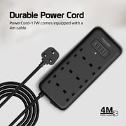 Promate Power Strip With 3.4a 4 Usb Charging Ports, 3250w 6 Ac Outlets And 4m Cord, Powercord17w-4m Promate Power Strip With 3.4a 4 Usb Charging Ports, 3250w 6 Ac Outlets And 4m Cord, Powercord17w-4m