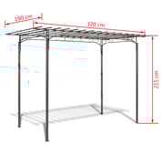 vidaXL Rose Arch Garden Arbor Steel Garden Decoration vidaXL Rose Arch Garden Arbor Steel Garden Decoration