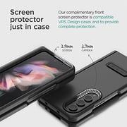 Vrs Design Terra Guard Modern [hinge Protection] Designed For Samsung Galaxy Z Fold 4 Case Cover (2022) With Front Screen Protector - Matte Black