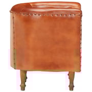 vidaXL Tub Chair Brown Real Leather vidaXL Tub Chair Brown Real Leather