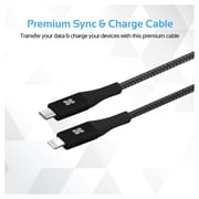 Promate Type-C To Lightning Cable 1.2m Black