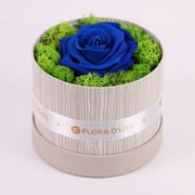 Blue Preserved Rose For Him - Long Life Infinity Rose Gift Box By Flora D'lite