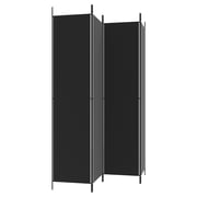 vidaXL 4-Panel Room Divider Black 200x220 cm Fabric vidaXL 4-Panel Room Divider Black 200x220 cm Fabric
