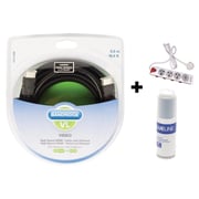 Bandridge VVL1205 High Speed HDMI Cable 5m + Huntkey SZN401 4 Socket Power Extension 3m + Valueline NCCB178 Screen Cleaner Spray Bandridge VVL1205 High Speed HDMI Cable 5m + Huntkey SZN401 4 Socket Power Extension 3m + Valueline NCCB178 Screen Cleaner Spray