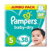 Pampers Active Baby Dry 5 11-18 kg Junior Value Pack 38's Pampers Active Baby Dry 5 11-18 kg Junior Value Pack 38's