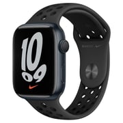 Apple Watch Nike Series 7 GPS, 45mm Midnight Aluminium Case with Anthracite/Black Nike Sport Band