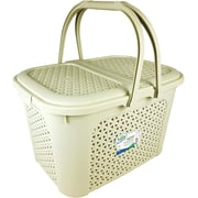 Hobby Life Rattan Design Maximo Picnic Basket 28 Litres (ivory), Storage Basket Camping Picnic Food Grocery Basket Fruit Vegetable Bins, Organizer For Home Outdoor Activities Hobby Life Rattan Design Maximo Picnic Basket 28 Litres (ivory), Storage Basket Camping Picnic Food Grocery Basket Fruit Vegetable Bins, Organizer For Home Outdoor Activities