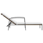 Vidaxl Garden Sun Lounger With Cushion Poly Rattan Brown Vidaxl Garden Sun Lounger With Cushion Poly Rattan Brown