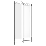 vidaXL 4-Panel Room Divider White 160x220 cm Fabric vidaXL 4-Panel Room Divider White 160x220 cm Fabric