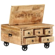 vidaXL Coffee Table Rough Mango Wood 70x70x40cm vidaXL Coffee Table Rough Mango Wood 70x70x40cm
