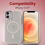 Moxedo Magnetic Protective Case 360 Protection Clear Case Hard PC with Built-in Strong Magnets Compatible with MagSafe Designed for iPhone 12/12 Pro 6.1 inch (Pink) Moxedo Magnetic Protective Case 360 Protection Clear Case Hard PC with Built-in Strong Magnets Compatible with MagSafe Designed for iPhone 12/12 Pro 6.1 inch (Pink)
