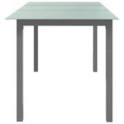 vidaXL Garden Table Light Grey 150x90x74 cm Aluminium and Glass vidaXL Garden Table Light Grey 150x90x74 cm Aluminium and Glass
