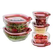 Rubbermaid easy find lids glass food storage and meal prep containers, set of 5 (10 pieces total) Rubbermaid easy find lids glass food storage and meal prep containers, set of 5 (10 pieces total)