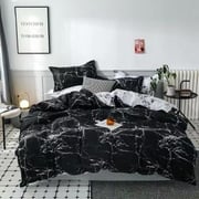 DEALS FOR LESS - Queen/Double Size, Duvet Cover, Bedding Set of 6 Pieces, Black Marble Design, 1 Duvet cover + 1 bedsheet + 4 pillow covers. DEALS FOR LESS - Queen/Double Size, Duvet Cover, Bedding Set of 6 Pieces, Black Marble Design, 1 Duvet cover + 1 bedsheet + 4 pillow covers.