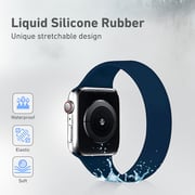 Promate Silicone Solo Loop Strap Replacement for Apple Watch Series 38/40mm, Size-M, Loop-40M N.Blue Promate Silicone Solo Loop Strap Replacement for Apple Watch Series 38/40mm, Size-M, Loop-40M N.Blue
