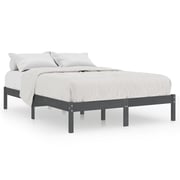 Vidaxl Bed Frame Grey Solid Wood Pine 120x200 Cm Vidaxl Bed Frame Grey Solid Wood Pine 120x200 Cm