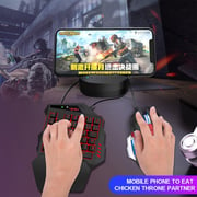 Hxsj V500 35 Keys Colorful Mixed Light Gaming One-handed Keyboard, Built-in Converter, Support For Ps3 / Ps4