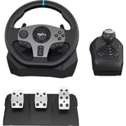 PXN Race Sterring Wheel With 3 Pedals and Gear Shifter Black PXN Race Sterring Wheel With 3 Pedals and Gear Shifter Black