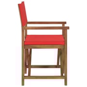 vidaXL Director's Chairs 2 pcs Solid Teak Wood Red vidaXL Director's Chairs 2 pcs Solid Teak Wood Red
