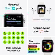 Apple Watch SE GPS 40mm Silver Aluminum Case with White Sport Band Apple Watch SE GPS 40mm Silver Aluminum Case with White Sport Band