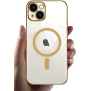 KST Design for iPhone 13 Magsafe Classic Series Clear Case Easy Stick, 6D Plating, 7Colorful (iPhone 13, Gold) KST Design for iPhone 13 Magsafe Classic Series Clear Case Easy Stick, 6D Plating, 7Colorful (iPhone 13, Gold)