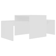 Vidaxl Coffee Table Set White 100x48x40 Cm Engineered Wood Vidaxl Coffee Table Set White 100x48x40 Cm Engineered Wood