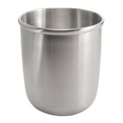 Idesign Nogu Round Metal Trash Can, Waste Basket Garbage Can For Bathroom, Bedroom, Home Office, Dorm, College, 9
