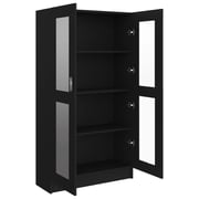 Vidaxl Vitrine Cabinet Black 82.5x30.5x150 Cm Engineered Wood Vidaxl Vitrine Cabinet Black 82.5x30.5x150 Cm Engineered Wood