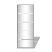 vidaXL Shoe Cabinet 5-Layer Mirror White 63x17x169.5 cm vidaXL Shoe Cabinet 5-Layer Mirror White 63x17x169.5 cm