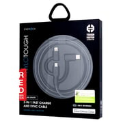 Energea 3in1 Charging Cable 0.18m Black - CBLNT3N1BLK018