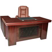 Executive Office Wooden Desk Table With 3 Lockable Drawers,1 Big Size Cupboard, 1 Side Cupboard, 1 Keyboard Stand Brown Executive Office Wooden Desk Table With 3 Lockable Drawers,1 Big Size Cupboard, 1 Side Cupboard, 1 Keyboard Stand Brown
