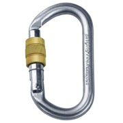 Singing Rock Oval Steel Connector, Screwgate Steel, Zinc Plated, 30kn