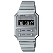 CASIO Women's Digital Grey Dial Watch - A100WE-7BDF CASIO Women's Digital Grey Dial Watch - A100WE-7BDF