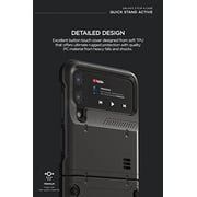 Vrs Design Quick Stand Active Designed For Samsung Galaxy Z Flip 4 Case Cover (2022) With Kickstand - Metal Black