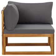Vidaxl Sectional Corner Sofas 2 Pcs With Cushions Dark Grey