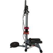 Ultimax 3 In 1 Multifunctional Stepper With Ropes, Arms Legs Workout, Adjustable Folding Machine For Home Gym Digital Monitor- Grey