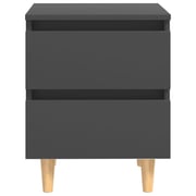 Vidaxl Bed Cabinets With Solid Pinewood Legs 2 Pcs Grey 40x35x50 Cm Vidaxl Bed Cabinets With Solid Pinewood Legs 2 Pcs Grey 40x35x50 Cm