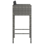 Vidaxl Bar Stools 4 Pcs With Cushions Grey Poly Rattan Vidaxl Bar Stools 4 Pcs With Cushions Grey Poly Rattan