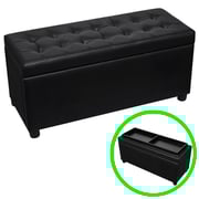 Vidaxl Storage Ottoman Artificial Leather Black Vidaxl Storage Ottoman Artificial Leather Black