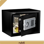 Rubik Electronic Digital Safe Box with Cash Deposit Drop-In Slot on Top A4 Document Size (25x35x25cm) Black Rubik Electronic Digital Safe Box with Cash Deposit Drop-In Slot on Top A4 Document Size (25x35x25cm) Black