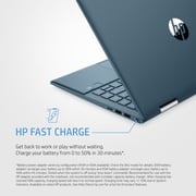 HP Pavilion X360 14 2 in 1 Laptop - 11th Gen, 14inch FHD, Intel Core i3 11Gen, 4GB RAM, 256GB SSD, Intel Graphics, Win11 Home, Spruce Blue, Eng Ar Keyboard (40M14EA) dy0015ne (2022) Middle East Version HP Pavilion X360 14 2 in 1 Laptop - 11th Gen, 14inch FHD, Intel Core i3 11Gen, 4GB RAM, 256GB SSD, Intel Graphics, Win11 Home, Spruce Blue, Eng Ar Keyboard (40M14EA) dy0015ne (2022) Middle East Version