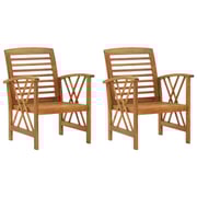 Vidaxl Garden Chairs 2 Pcs Solid Acacia Wood Vidaxl Garden Chairs 2 Pcs Solid Acacia Wood