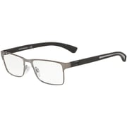 Emporio Armani EA 1052 3003 55mm Matte Gunmetal Rectangular Metal Men's Eyeglass Frame