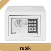 Rubik Mini Cash Deposit Drop Slot Safe Box with Key and Pin Code Lock (23x17x17cm) White Rubik Mini Cash Deposit Drop Slot Safe Box with Key and Pin Code Lock (23x17x17cm) White